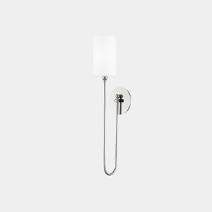 Hudson Valley Lighting Wall Light White Linen / Polished Nickel Harlem Wall Light