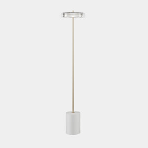 Italamp Floor Lamp Ribbed Crystal / Matte Champagne Gilda Floor Lamp