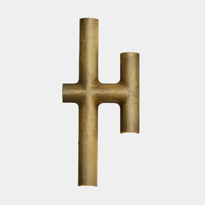Jeongwha Seo Wall Light Cast Aluminium - Gold Finish Cylinder Wall Light 300B