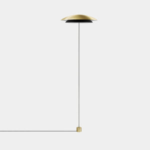 LEDS C4 Floor Lamp Matte Gold Noway Double Screen Floor Lamp