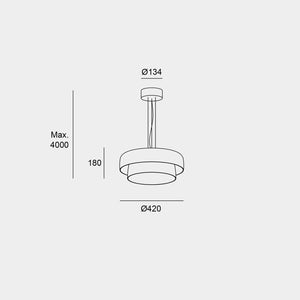 LEDS C4 Pendant Lamp Levels Two Shaded Pendant Light