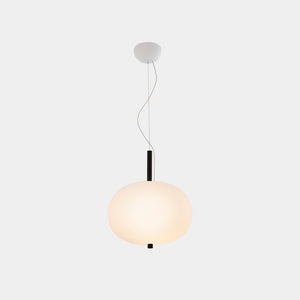 LEDS C4 Pendant Lamp Madera Oscura / 2700K 1-10V Ilargi, Large Single Wooden Orb Pendant Lamp