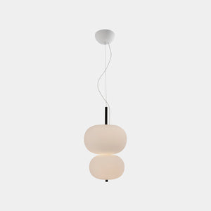 LEDS C4 Pendant Lamp Madera Oscura Ilargi Doble Pendant Lamp