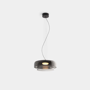 LEDS C4 Pendant Lamp Smoked Levels Two Shaded Pendant Light