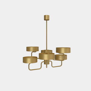 MASIERO Suspension Light Brushed Brass G18 + Matt Black V90 / Standard Lighting Sound S6 Suspension Light