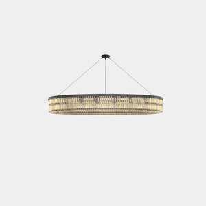 MASIERO Suspension Light Matt Black / Golden Fumé Crystal Masiero Palladio Suspension Light S16 150