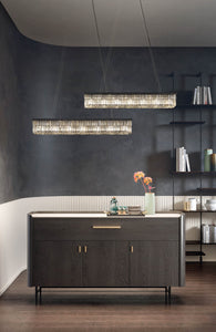 MASIERO Suspension Light Matt Black / Golden Fumé Crystal Masiero Palladio Suspension Light S16 150