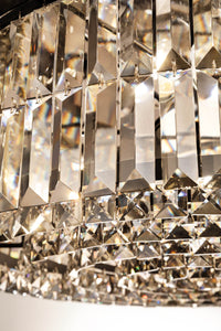 MASIERO Suspension Light Matt Black / Golden Fumé Crystal Masiero Palladio Suspension Light S16 150