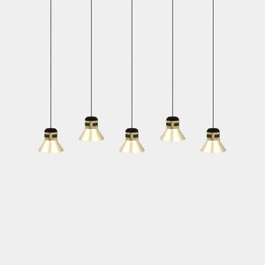 MASIERO Suspension Light Pure Gold / Black Cordea Suspension Light C5 LN 175