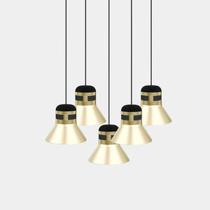 MASIERO Suspension Light Pure Gold / Black Cordea Suspension Light C5 RD 80