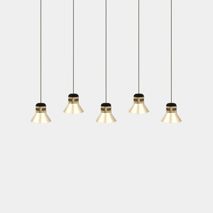 MASIERO Suspension Light Pure Gold / Brown Cordea Suspension Light C5 LN 175