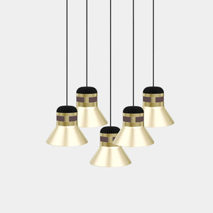 MASIERO Suspension Light Pure Gold - Brushed / Brown Cordea Suspension Light C5 RD 80