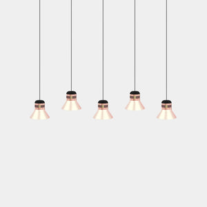 MASIERO Suspension Light Rose Gold / Brown Cordea Suspension Light C5 LN 175