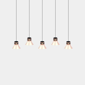 MASIERO Suspension Light Rose Gold - Brushed / Black Cordea Suspension Light C5 LN 175