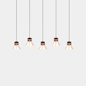 MASIERO Suspension Light Rose Gold / Red Cordea Suspension Light C5 LN 175