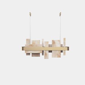 MASIERO Suspension Light Standard - Painted Matt Gold V99 / Pure Onyx Honicé Suspension Light S70