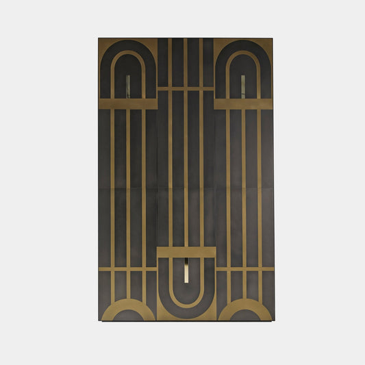 Mingardo Wall Panel Natural Satin Brass + Matte Pewter Iron Gatsby Wall Panel