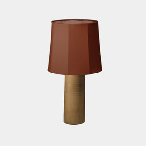 Nassi Table Lamp Wood Fired Clay / Beeswax Coated / Chocolate Linen Sonora Linen Large Table Lamp