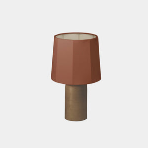 Nassi Table Lamp Wood Fired Clay / Beeswax Coated / Chocolate Linen Sonora Linen Small Table Lamp