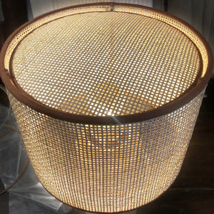 Nassi Table Lamp Wood Fired Clay / Beeswax Coated / Natural Rattan / Rust Cotton Trim Sonora Rattan Medium Table Lamp