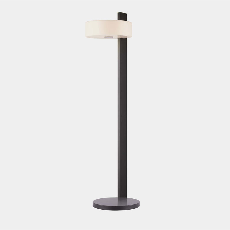 Northern Lights Floor Lamp Matt Black Steel + Opal Acrylic Turris Floor Lamp
