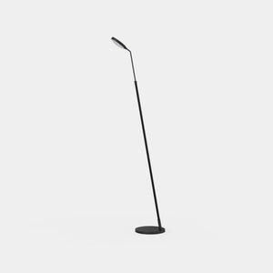 Penta Floor Lamp Matt Black / Woven Black Leather Spoon Floor Lamp