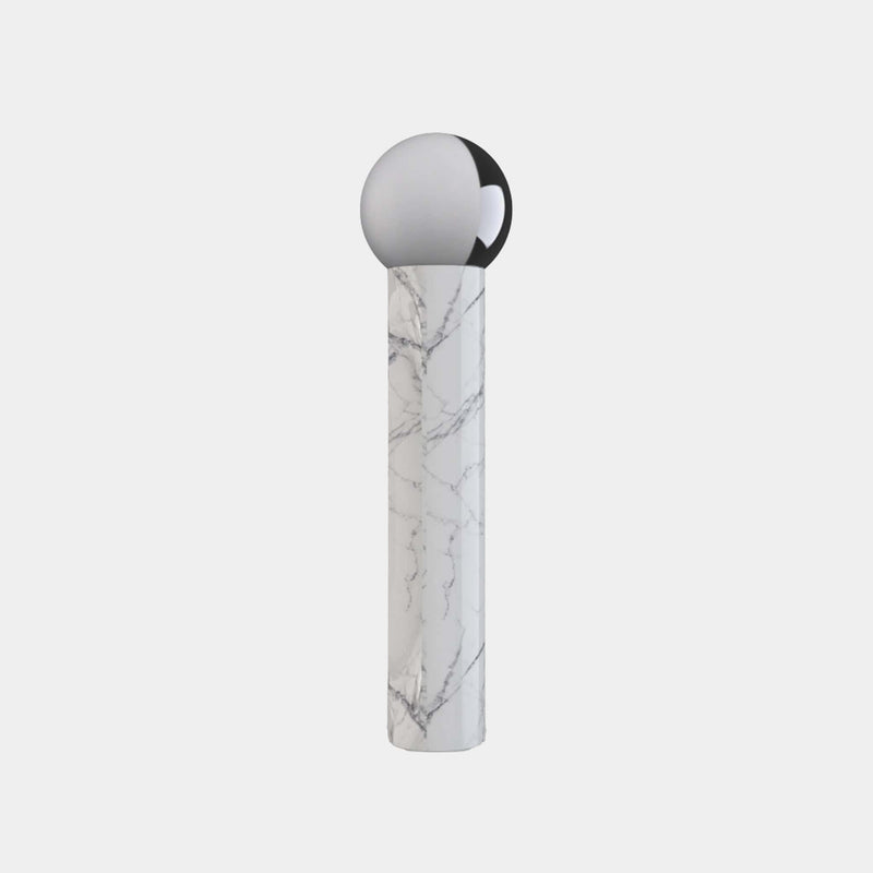 Penta Floor Lamp White Carrara marble Je Suis Floor Lamp