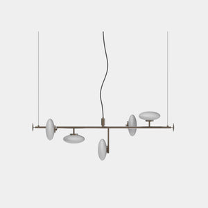 Penta Suspension Light Brushed Bronze / 3000 K Mamì Horizontal Suspension Light
