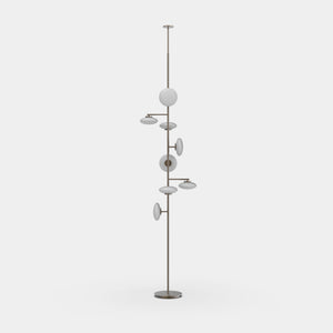 Penta Suspension Light Brushed Bronze / 3000 K Mamì Large Floor-Ceiling Suspension Light
