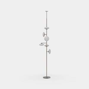 Penta Suspension Light Brushed Bronze / 3000 K Mamì Small Floor-Ceiling Suspension Light