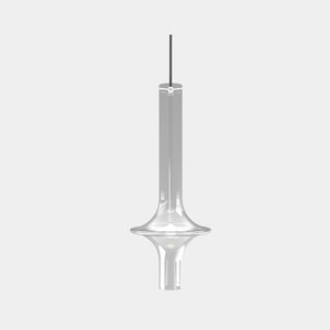 Penta Suspension Light Glossy Chrome / Transparent / 2 metres Wonder Large Suspension Light 3000K