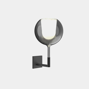 Penta Wall Light Matt Black / Mirroring Black Glo Medium Wall Light