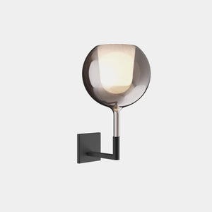 Penta Wall Light Matt Black / Mirroring Rose Gold Glo Medium Wall Light