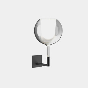 Penta Wall Light Matt Black / Transparent Glo Medium Wall Light