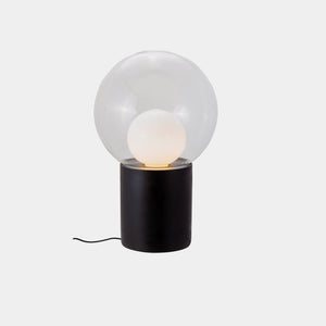 Pulpo Floor Lamp Transparent | Opal White / Black Boule Large Floor Lamp