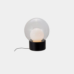 Pulpo Floor Lamp Transparent | Opal White / Black Boule Medium Floor Lamp