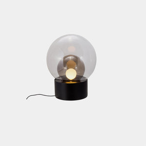 Pulpo Floor Lamp Transparent | Smoky grey / Black Boule Medium Floor Lamp