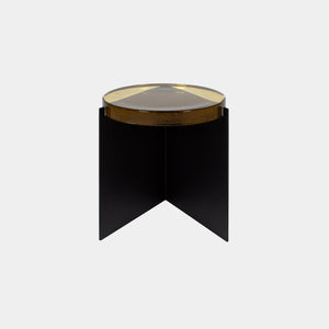 Pulpo Side Table Amber / Black Powder Coated Steel Alwa One Side Table