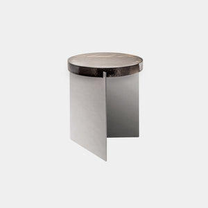 Pulpo Side Table Smoky Grey / Polished Stainless Steel Alwa One Side Table