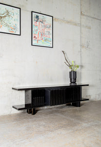 Pulpo Sideboard Extruded Ceramic + MDF / Glossy Black Lacquer Marino Sideboard