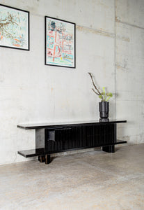 Pulpo Sideboard Extruded Ceramic + MDF / Glossy Black Lacquer Marino Sideboard