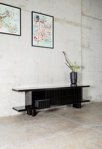 Pulpo Sideboard Extruded Ceramic + MDF / Glossy Black Lacquer Marino Sideboard