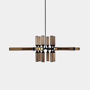 Roll & Hill Pendant Chandelier Black / Smoke / LED 120V Castle Chandelier 18-01