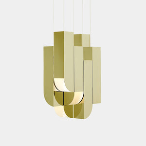 Roll & Hill Pendant Light Polished Brass / 120V Cora Eight Light Pendant