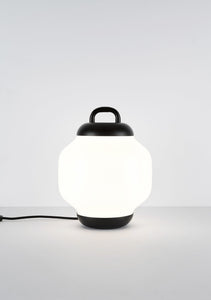 Roll & Hill Table Lamp Blackened Steel / Opal White Esper Table Lamp