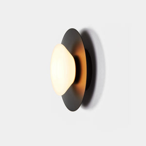 Roll & Hill Wall / Ceiling Light Blackened Brass / Opal / 120V Bell Wall Light 01