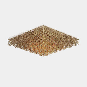 Roll & Hill Wall / Ceiling Light Unlacquered Brass / 120V Gridlock Ceiling Light 5640