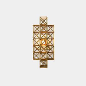 Roll & Hill Wall / Ceiling Light Unlacquered Brass / 120V Gridlock Wall Light 193