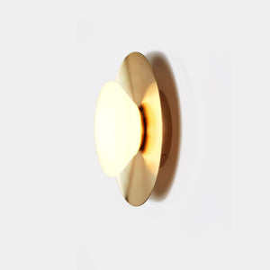 Roll & Hill Wall / Ceiling Light Unlacquered Brushed Brass / Opal / 120V Bell Wall Light 01