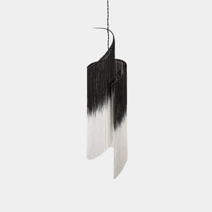 SERAX Pendant Lamp Black - White Gradient Thread / Matt Black Ann Demeulemeester Pendant Light Rey 1 in Black